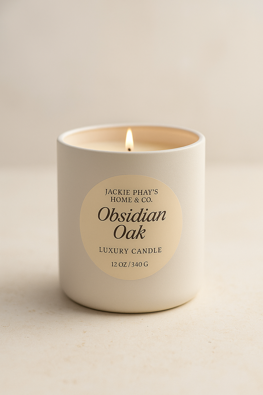 Obsidian Oak Luxury Candle (12oz)