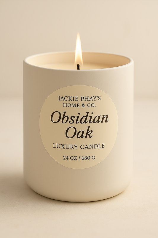 Obsidian Oak Luxury Candle (24oz)