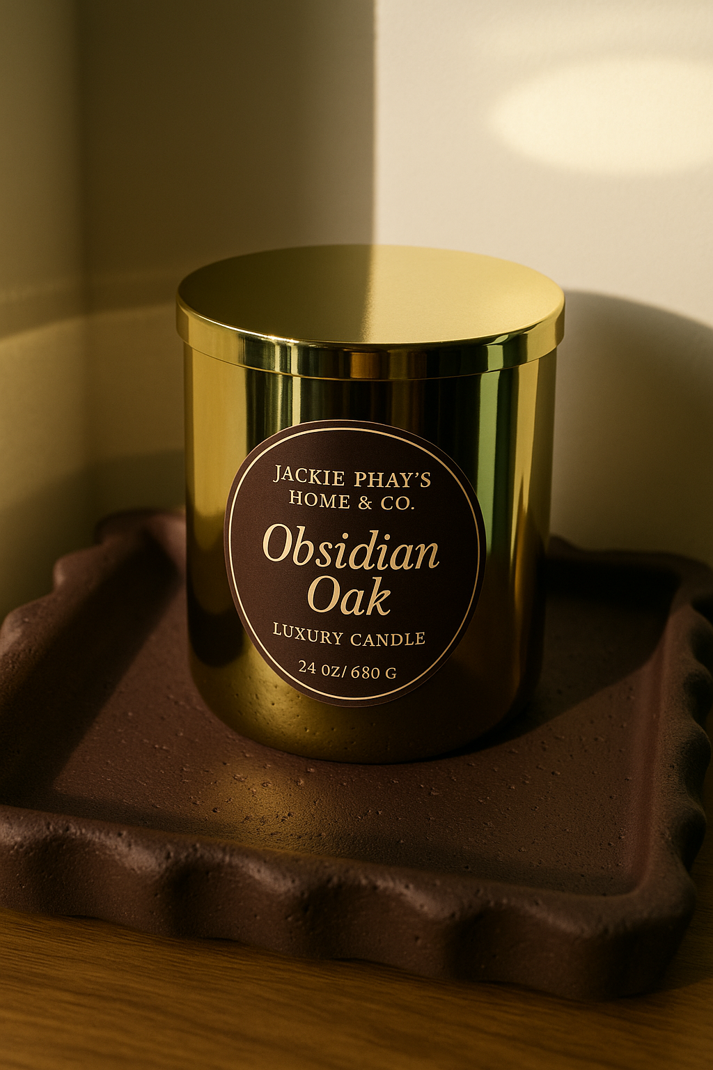 Obsidian Oak Luxury Candle (24oz)