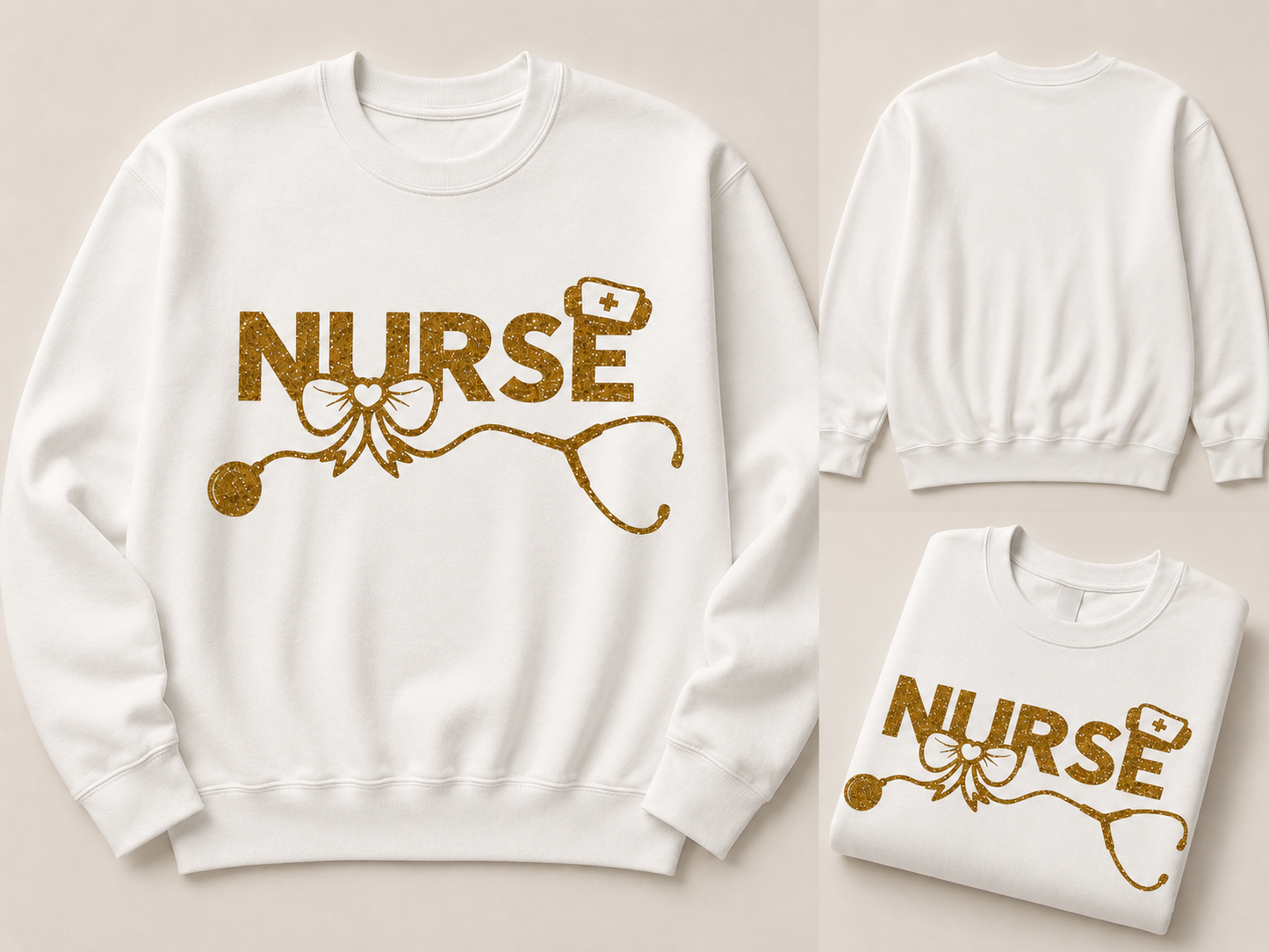 Bow & Stethoscope Nurse Sweatshirt